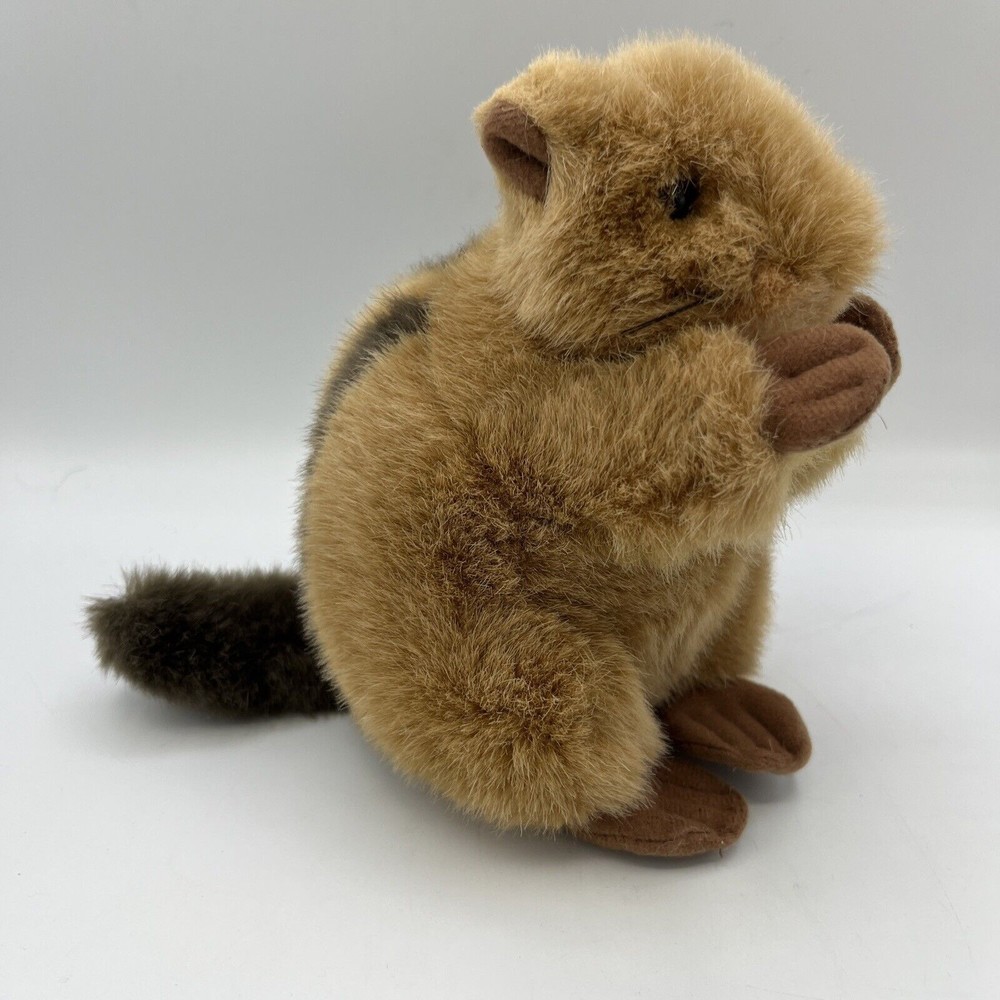Vintage Realistic Chipmunk stuffed animal purr-fection 1992 Cute forest animal